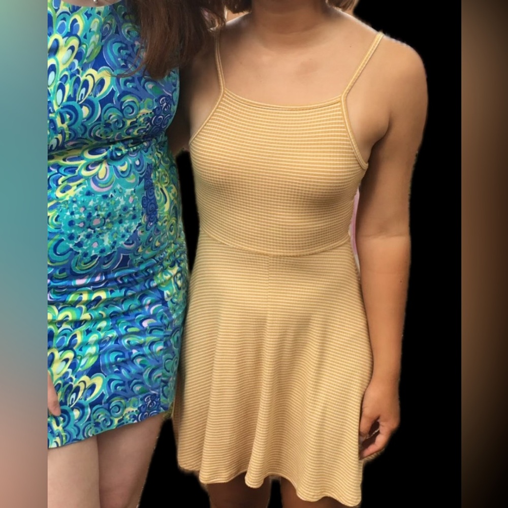 Yellow striped dress